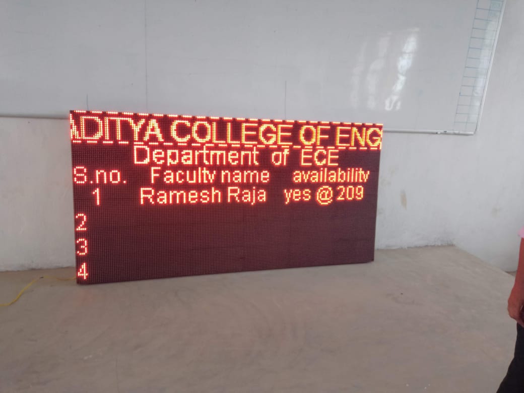 College Engineering Workshop LED Display Setup